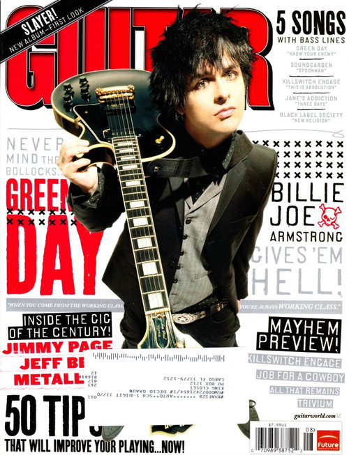 Guitar World Magazine August 2009 Green Day, Billie Joe Armstrong, Chris Cornell, Mayhem Tour
