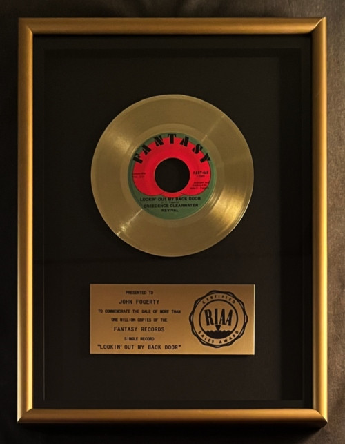 Creedence Clearwater Revival Lookin' Out My Back Door 45 Gold RIAA Record Award

