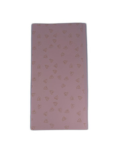 Papel coreano Rosa c/Corazones Dorados 279-3