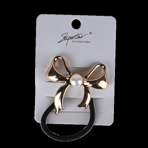 Coletero hair cuffs moño c/perla Dorado HTE-3631 4.8cm