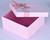 Caja cuadrada Rosa c/Moño 1076 17x17 cm 