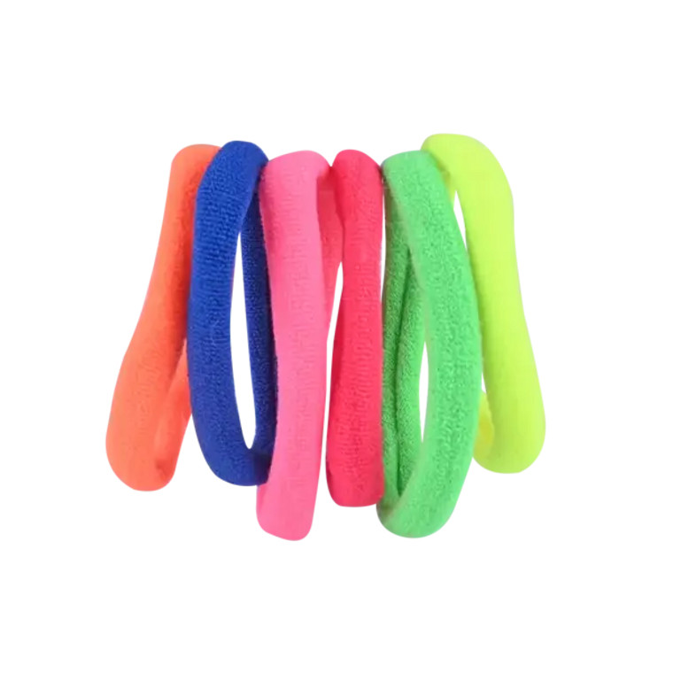 Blister c/6 ligas de licra dif Colores MP-45C 4.5 cm