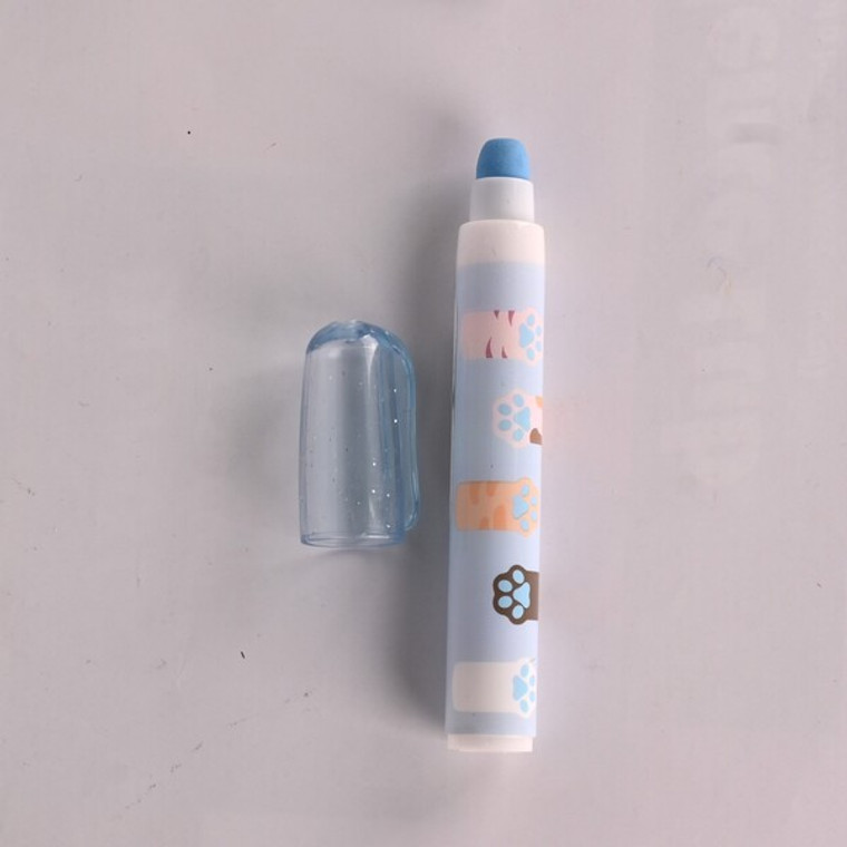 Borrador puntillas c/estampado huella de gato Azul TF-2599 12 cm