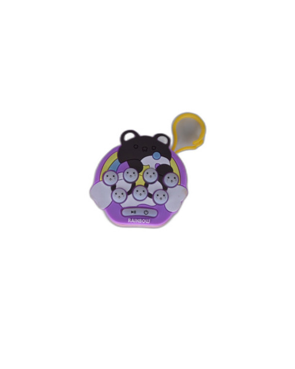 Llavero pop it electronico de Oso Café Oscuro/Lila TF-2572 6.5x6 cm