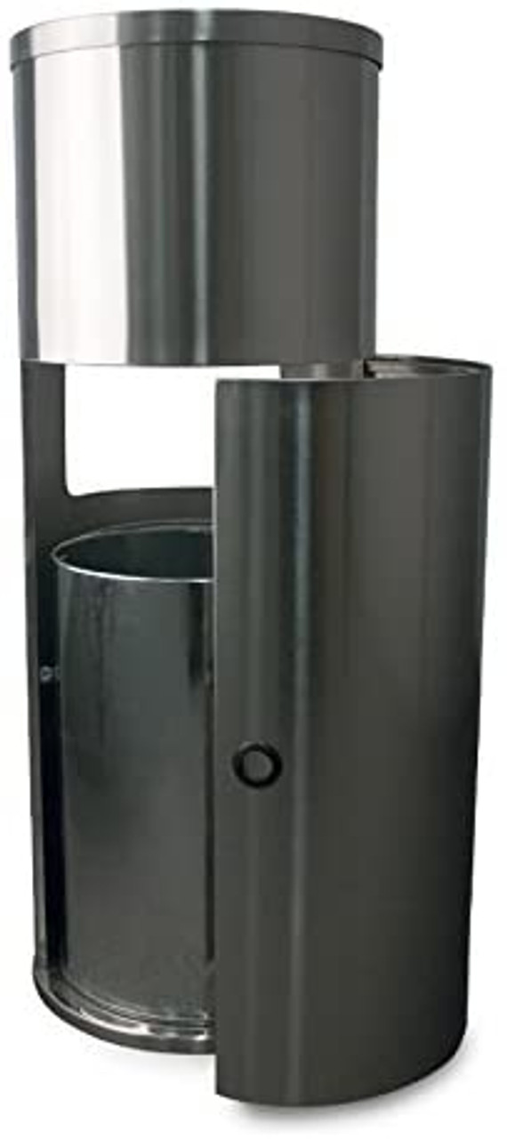 Black Floor Stand Stainless Steel Wipes Dispenser