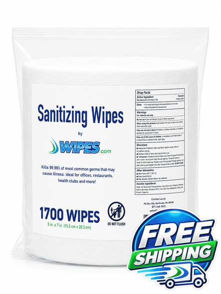 Wipes.com Sanitizing Wipes - 1700 Count/4 Rolls