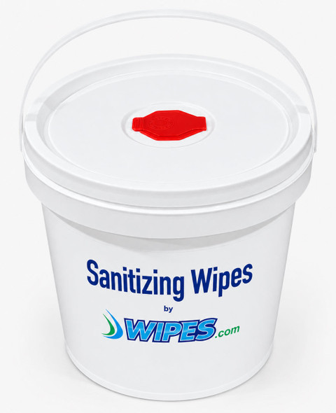 Hand Sanitizing Wipes Bucket and Label