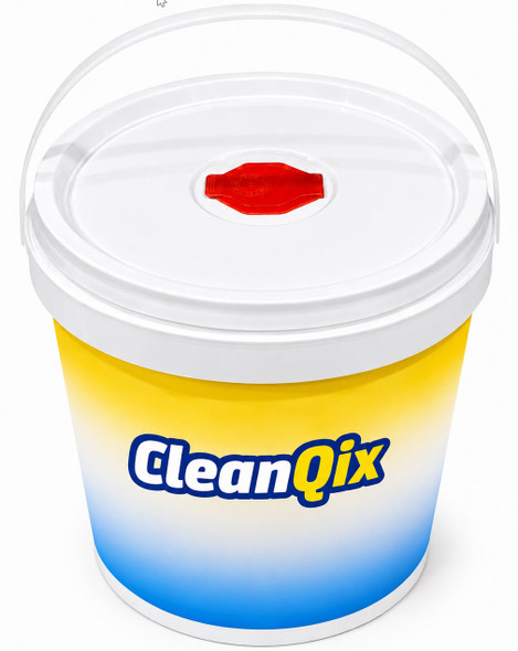 CleanQix Wipes Bucket and Label