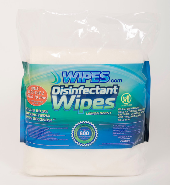 Wipes.com Disinfectant Wipes - Refill Rolls- 800 Count/4 Rolls