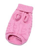 Pink Plain Knitted Dog Jumper