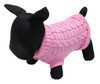 Pink Plain Knitted Dog Jumper