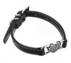 Black Rhinestone Hearts Dog Collar