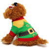 Green Elf Christmas Dog T-Shirt