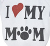 White I Love My Mom Dog Hoodie