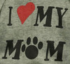 Grey I Love My Mom Dog Hoodie