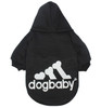 Black Dogbaby Bone Design Dog Hoodie