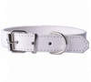 White PU Leather Effect Dog Collar