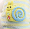 Blue Striped Snail Dog Fleece Vest