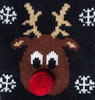Black Reindeer Rudolph Knitted Dog Jumper