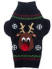 Black Reindeer Rudolph Knitted Dog Jumper