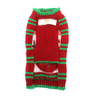 Red Green Snowman Knitted Dog Jumper
