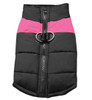 Black Pink Padded Dog Vest Coat