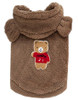 Brown Teddy Bear Fleece Dog Coat