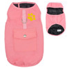 Pink Black Reversible Dog Vest Coat