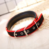 Black & Red Nylon Buckle Dog Collar