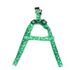 Green Pawprint Bone Nylon Dog Harness & Lead Set