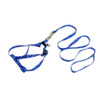 Dark Blue Pawprint Bone Nylon Dog Harness & Lead Set