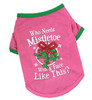 Pink Who Needs Mistletoe Christmas Dog T-Shirt