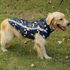 Blue Geometric Reflective Dog Body Warmer Coat