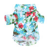 Aqua Blue Flower Dog Hawaiian Shirt