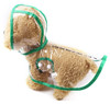 Green Transparent Dog Rain Coat