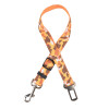 Orange Camo Car Seatbelt Dog Lead