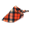 Orange Blue Plaid Dog Bandana