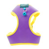 Purple PU Leather Mesh Vest Dog Harness