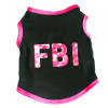 Pink Black FBI Dog Vest