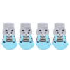Grey Blue Bear Dog Socks