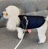 Blue Winter Dog Harness Coat