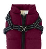 Purple Winter Dog Harness Coat