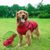 Red Winter Dog Harness Coat