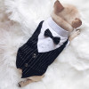 Navy Blue Pinstripe Dog Tuxedo Shirt