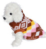 Brown Diamond Festive Knitted Dog Jumper