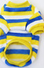 Yellow Blue White Striped Fleece Dog Jumper