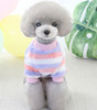 Pink Purple White Striped Fleece Dog Jumper