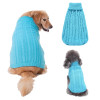 Sky Blue Plain Turtleneck Knitted Dog Jumper