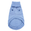 Light Blue Plain Turtleneck Knitted Dog Jumper