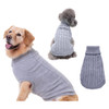 Grey Plain Turtleneck Knitted Dog Jumper